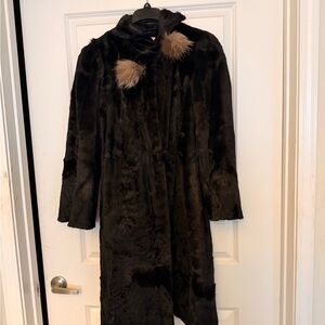 Vintage AUTHENTIC Pony hair fur coat. Black